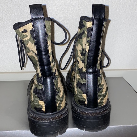 Army Print Combat Boots - Picture 5 of 8